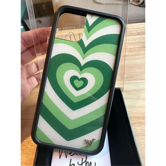 Wildflower Matcha Love Green Hearts iPhone 11 Protective Phone Case - Picture 3 of 7